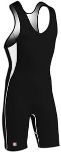 Brute Rogue AVT Wrestling Singlet - SIZE: Small, COLOR: Black/White