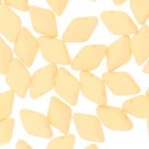 Miniatura 1 de GemDuo Cuenta checa de semillas con forma de diamante de 2 agujeros, 0.315 in por 0.197 in, naranja mate Bondeli, 0.26 oz