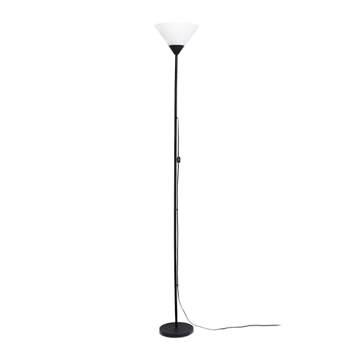 Simple Designs LF1052-BLK 70" Contemporary Classic Metal Uplight Floor Lamp,