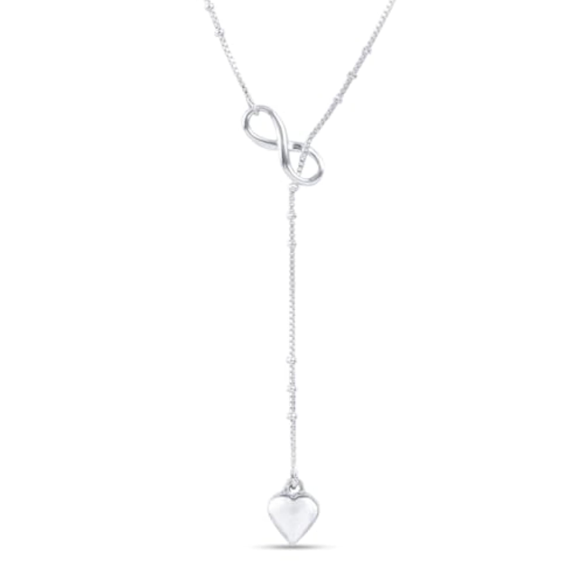 Women's 925 Sterling Silver Infinity Pendant Necklace