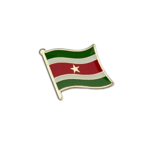 Clj Charles Le Jeune Pin's Drapeau Suriname Flottant - Surinamien - Drapeaux - qualité de finition - Epingle - Broche - Badge - PINS AFRIQUE
