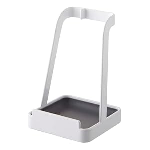 YAMAZAKI Home Ladle Holder – Lid Stand For Utensils In Kitchen, Steel, Water Resistant, No Assembly Req.,White