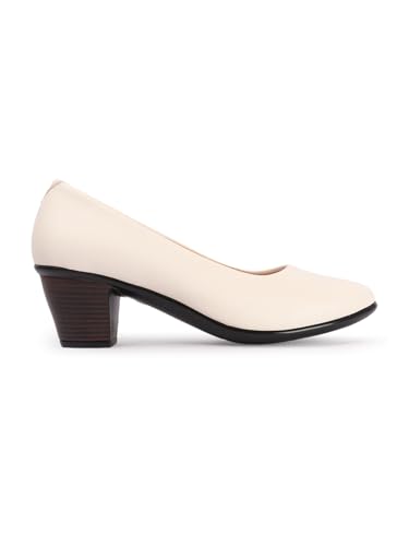 Image of Carlton London Women Comfortable Block Heel Pointed Toe Slip On Fashion Shoes for Daily use, Office use, Casual use