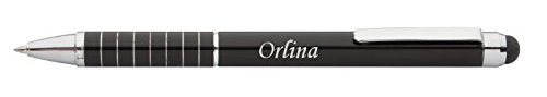 Personalised touch screen pen (stylus) with text: Orlina (first name/surname/nickname)