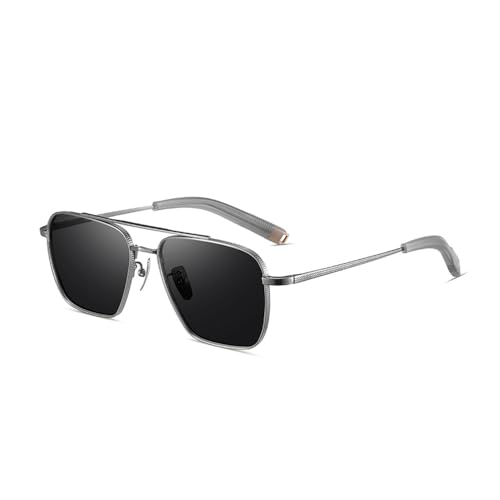 Lunettes de soleil en titane pur pour hommes UV400 outdoor au design élégant