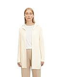 TOM TAILOR Damen Cardigan mit Kapuze 1033570, 28130 - Soft Buttercream, 3XL