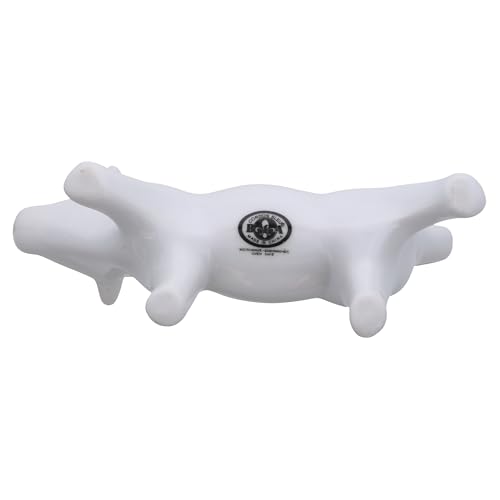 BIA Cordon Bleu Cow Creamer - 4oz Porcelain Milk Pitcher with Microwave & Dishwasher Safe Finish, Animal Shaped Cream Server for Coffee, Tea & Tabletop Use - Farmhouse Style Accessory