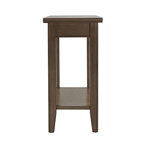 Image of Leick Home Laurent End Table, 12 inch, Smoke Gray