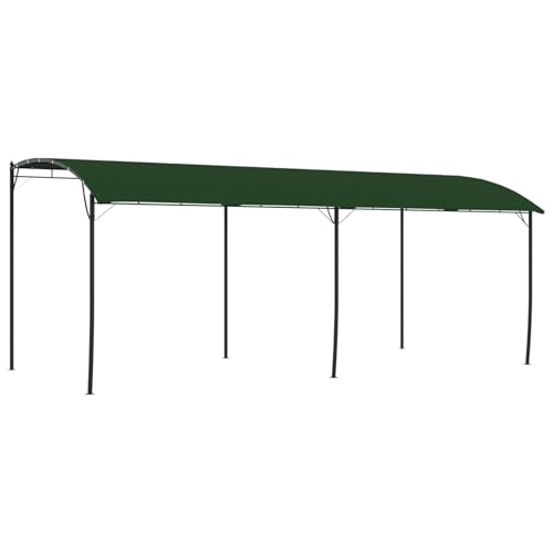 Ordellia Cenador de 6 x 3 x 2,55 m, color verde, de tela y aluminio, 180 g/m², con protección solar, impermeable, resistente al viento, para exterior, jardín, fiesta, terraza, barbacoa