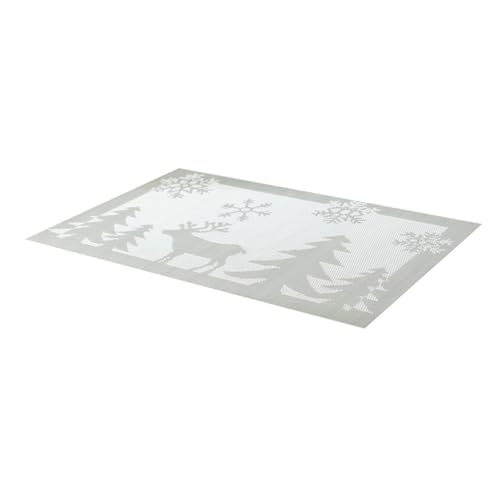 Set de table 6 personnes rectangulaire imperméable napperons de Noël PVC