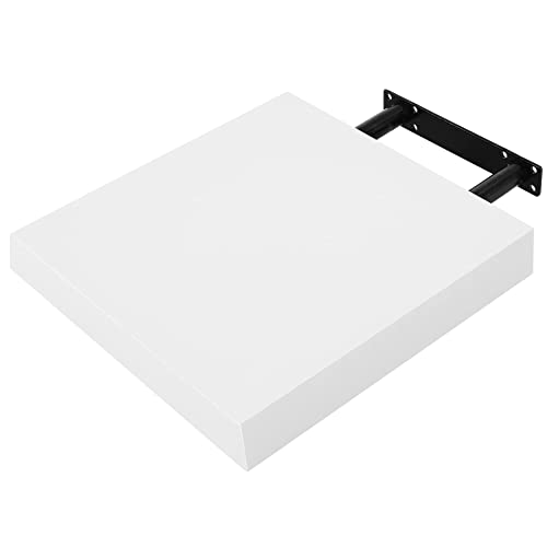 ASAB MDF Floating Shelves - Square Shaped Size Wood Wall Shelving Unit - White