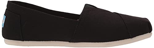 Toms Women's Classic Alpargata Slip-On Shoe Black Canvas 7 M #TOP5