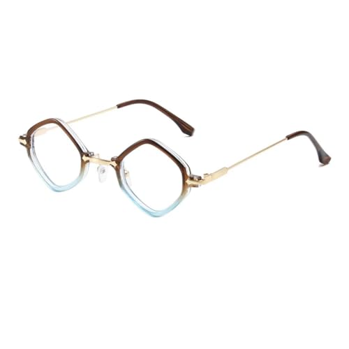 Lunettes de soleil polygone verres transparents protection UV400