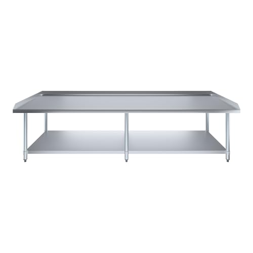 Image of AmGood Stainless Steel Equipment Stand - Heavy Duty, Commercial Grade, with Undershelf, NSF Certified (30 inch Width x 96 inch Length)