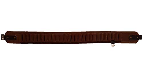 CAZA Y AVENTURA Canana Porta Cartuchos Fabricado en Serraje para Calibre 20 Talla 44-48