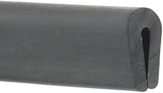 TMH U section black rubber car edge protective trim 10mm x 4mm
