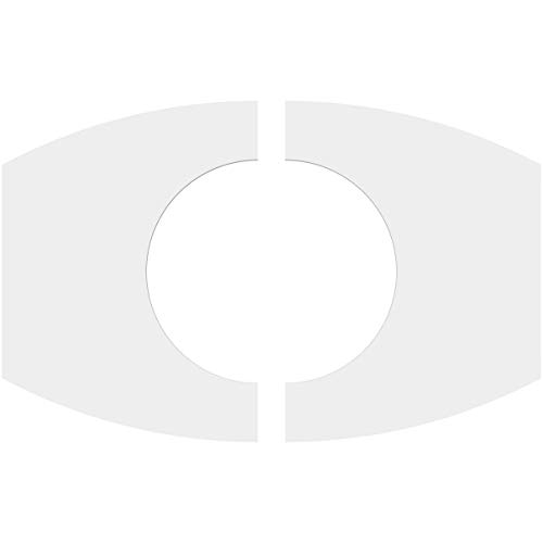 Image of Ekena Millwork CMP16X10KY2-07000 Kailey Architectural Grade PVC Contemporary, Two Piece Urethane Ceiling Medallions 16 inchW x 10 5 /8 inchH x 7 inchID x 8 1 /2 inchC x 1 inchP