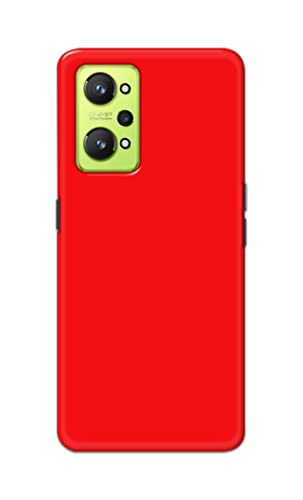 Image of Printed Hard Back Cover Case for Realme GT Neo 2 Back Cover (Plain Red) -1803