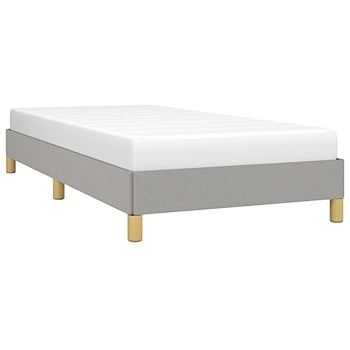 vidaXL Estructura de Cama sin colchón Tela Gris Claro 90x200 cm