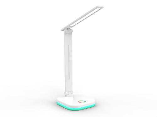 NTL-625QI - LED Desk Lamp with Wireless Phone Charger, RGB Night ...