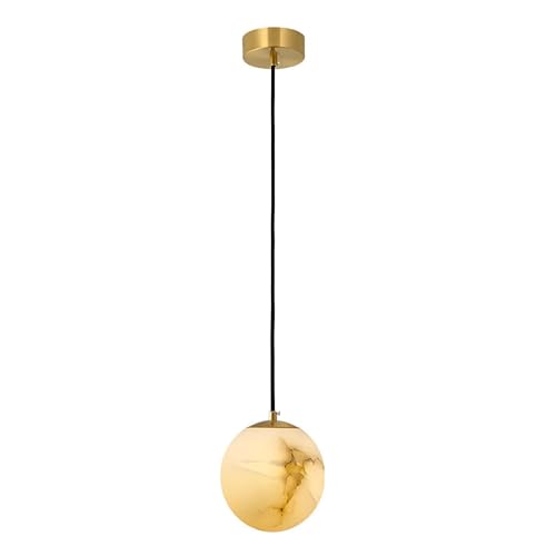 Suspensions de cuisine design en marbre blanc pour illuminer vos repas en famille
