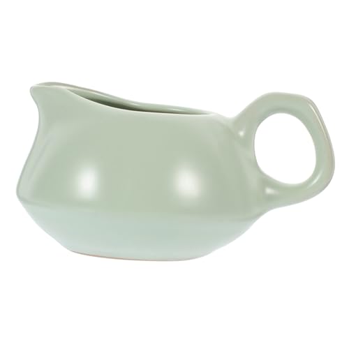 Veemoon Ceramic Milk Gravy Boat Sauce Pitcher for Condiments Elegant Serving Jug with Handle for Gravy Sauces Dressings Capacity