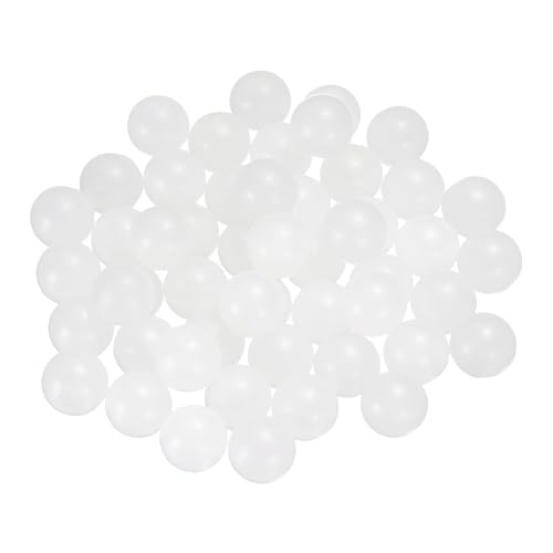 uxcell 50pcs PP Plastic Bearing Balls 5/8" Solid Plastic Balls, G2 Precision Bearing Ball Frosted Surface, White