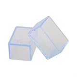Stuhlbeinschoner, rechteckig, transparent, PVC, für Möbel, verhindert Kratzer und Lärm, verschleißfeste Tischfüße (15 x 30 mm bis 40 x 60 mm) (25 x 38 mm), 12 Stück