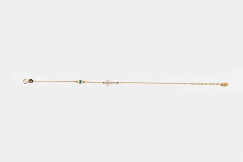 Elegant Jewel Box, Diamond Evil Eye Anklet In Solid Gold 9K,14K &18K, Diamond Cross Foot Bracelet For Women, Evil Eye-Cross Gold Anklet, Bridesmaids Gift, Body Chain #TOP6