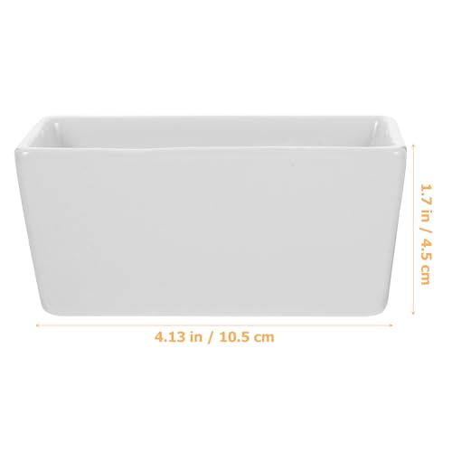 Image of DOITOOL 2PCS Ceramic Sugar Packet Holder for Coffee Bar, Small Tea Bag Organizer for Counter, White Porcelain Sugar Holder Sweetener Packet Caddy for Restaurant, Office and Home Coffee Station