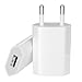 BERLS (2 Pack) Embout Chargeur Prise USB Chargeur pour i Phone 11, X, 8, 7, 6, XR, XS, Plus, Pro, SE, Samsung Pixel Nexus Huawei Xiaomi Sony LG Universel 5V USB Secteur Adaptateur Alimentation