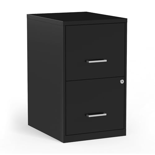 STAPLES Vertical File Cabinet for Letter/Legal Files, 2-Drawer, Letter/Legal Compatible, Locking, Black