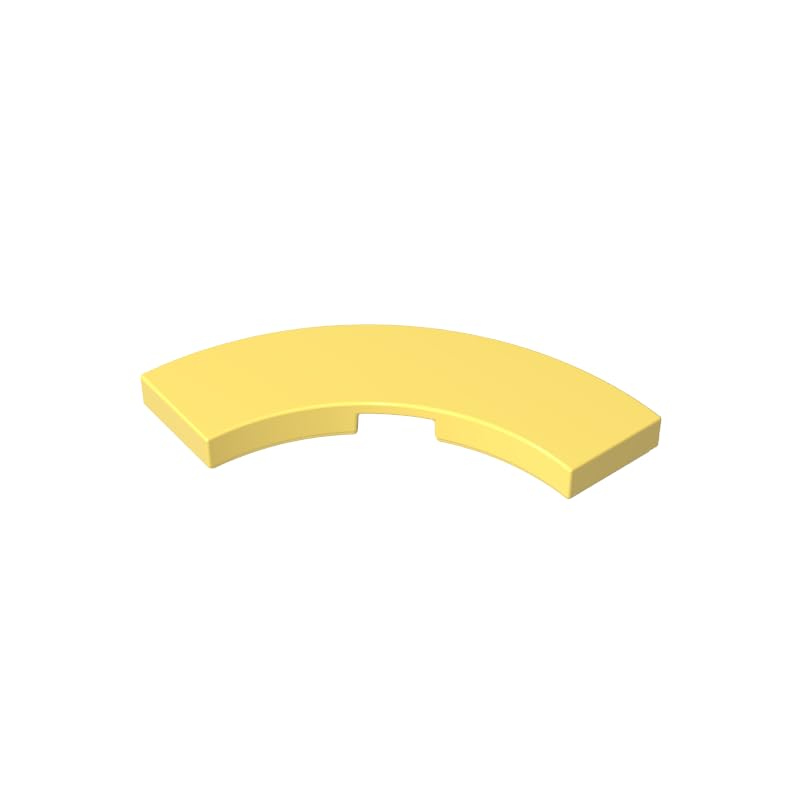 Circular Plate 3X3 Curved Light Panel 50PCS Compatible with Lego GDS-2182 Classic Bulk Toy MOC Color:Bright Light Yellow โ image 1