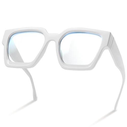 Image of livho Oversized Eyewear Frame for Woman and Men - Rectangle Fashion Glasses for Computer, Chic Preppy Frame
