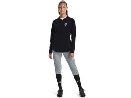 Under Armour Women's Vanish Softball Beltless Pants, Baseball Gray (075)/Black, Small - image 3