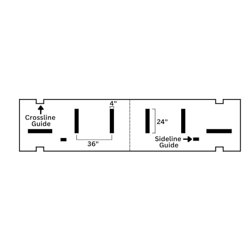 Deluxe Football Hash Mark Field Stencil | Part#: 10003654 | Flexible and Durable 1/8' PolyTough...