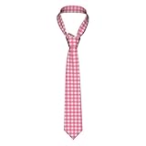 Cravate pour hommes rose vichy imprimé nouveauté formelle fête de mariage cravates pour garçons