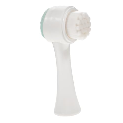 DRESSOOS 2 Piezas cepillo facial manual rizador de pestañas dermaplaning para tapa esponja cepillo de limpieza quitar puntos negros quita espinillas cepillo facial limpieza de la piel Green