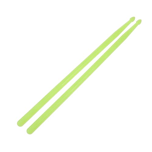 2 piezas de baquetas para batería con luces LED, color verde, material nailon, para bandas de marcha y kits acústicos