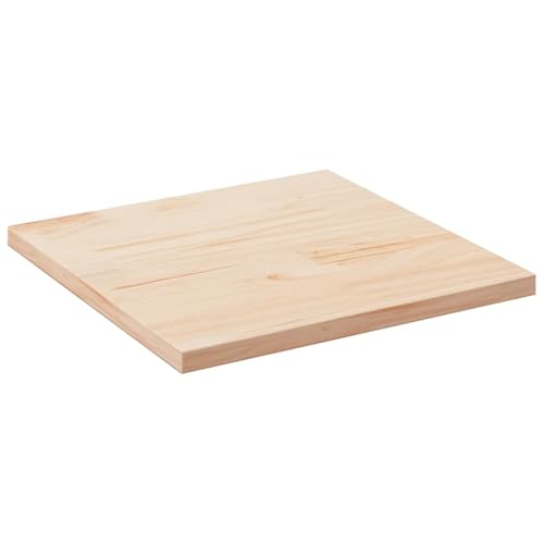 Plateau de table en bois pin carré panneau de remplacement brut pour bureau 80x80