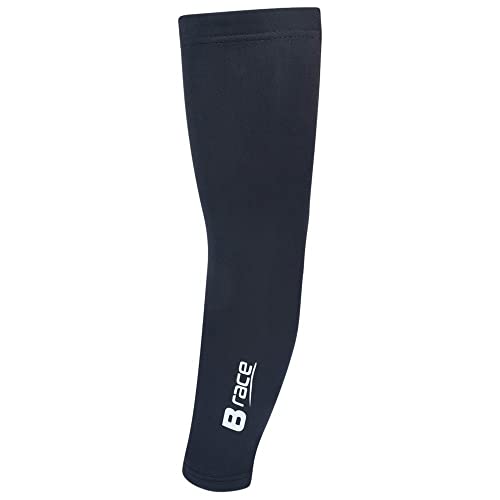 Mangas de lycra negra B-RACE talla XL transpirables para ciclismo