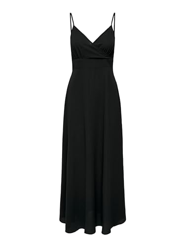 ONLY Damen Maxi Viskose Kleid langes Trägerkleid Onlnova Life Ada Long 15317837 Black S