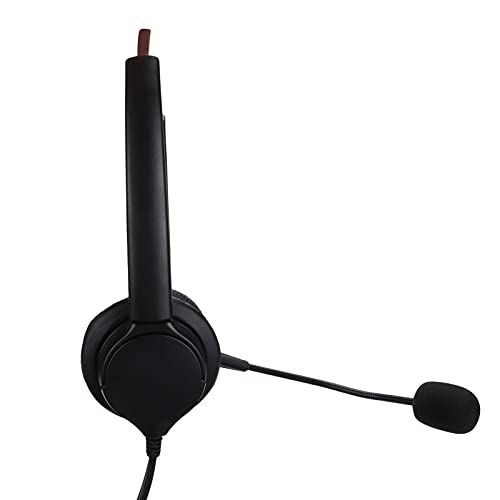 CHICIRIS Auriculares Telefónicos Omnidireccionales con Excelente Reducción de Ruido para Profesionales de Atención Al Cliente, Plug and Play, Adecuados para Centros de Llamadas | ABSColor: Negro