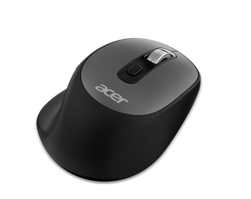 Image of Acer Mouse 570 Wireless with Triple Mode Connectivity, Track-On-Glass Optical Sensor, Up to 6K DPI, Silent Click Design, USB-C, Bluetooth, 2.4Ghz RF, Windows, Mac, Chrome - Black