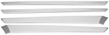 Car Door Panel Trim Carbon Texture Interior Stainless Steel Sticker car Decoration Interior (Silver)