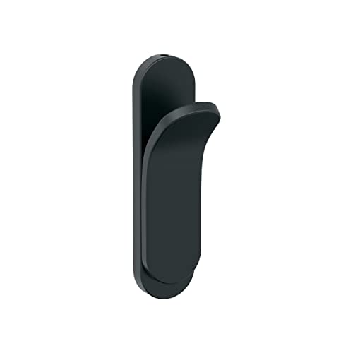 Image of Amerock Unison Single Prong Matte Black Wall-Mounted Hook