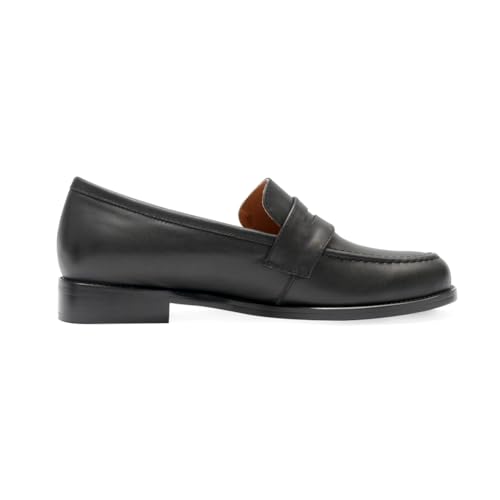 Image of ONEENO Women's Classic Flat Leather Penny Loafer