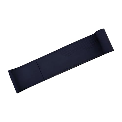 Image of Leather 25CM Universal Fit Car Steering Wheel Cover, Elastic Breathable and Odorless (Black-7)