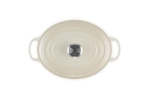 Le Creuset Signature Gusseisen-Bräter mit Deckel, Ø 27 cm, Oval, Für alle Herdarten und Induktion geeignet, Volumen: 4,1 l, 4,425 kg… – Ansicht 4