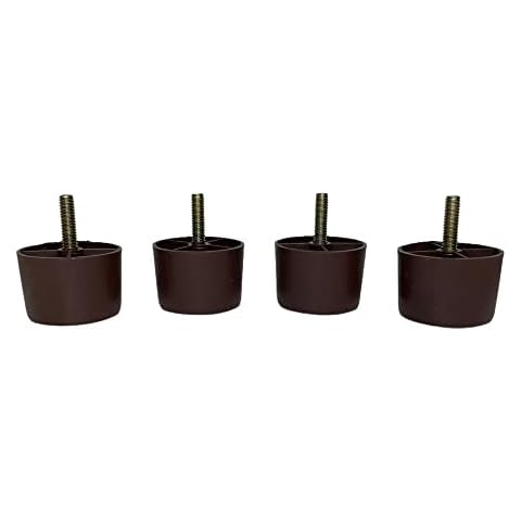 ProFurnitureParts 1.5" Inch Brown Round Tapered Plastic Sofa Couch Chair Legs Set of 4 (1.5) Cover